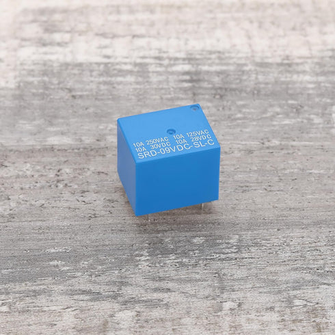 ECSiNG 10PCS 5-Pin Terminals 9VDC Power Relay - PC Board Relay for Industrial Control, Automotive Electronics