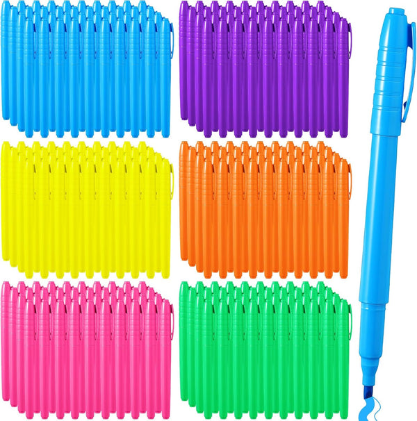 Seajan 120 Pack Highlighters, Assorted Colors, Chisel Tip Quick Drying Markers for Home Office Supplies