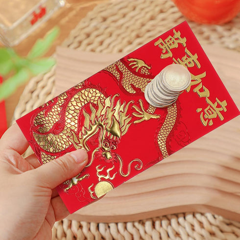 LIOOBO Chinese Red Envelopes: Lunar New Year Money Envelopes, 2024 Chinese New Year Spring Festival Supplies (L-001,