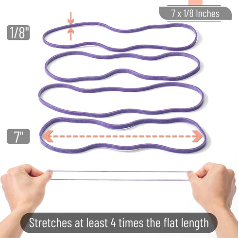 Mr. Pen Large Rubber Bands, 100 Pack, Purple, Extra Large Rubber Bands for Office Supplies, 7 Inch