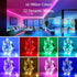 KEELIXIN LED Lights Music Sync RGB LED Strip Lights with APP & Remote Control