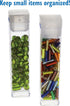 The Beadsmith Clear Plastic Tubes, 2 x .5 Inch Square with Flat Caps, Bag of 100