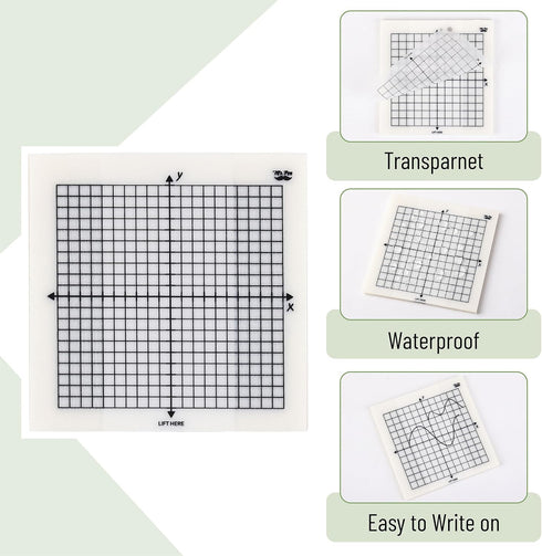 Mr. Pen Transparent Graph Paper Sticky Notes, 300 Sheets, 3x3 Inch, Math Graphing Sticky Notes
