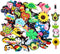 YEALQU 100PCS Random Pencil Topper Decorations, Cute PVC Pencil Accessories for Students