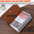 RFID Black Credit Card Holder, Leather Business Card Organizer with 96 Slots, Protector for Important Documents