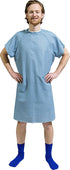 AMU Solutions 4PK - Men's Deluxe Value Patient Hospital Gown Robe, Soft & Comfortable