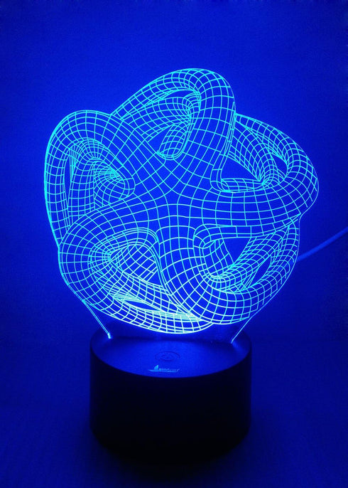 Alien Creatures 3D Night Light, LED Illusion Lamp with 7 Color Changing Lights, Home Decor and Best Gift