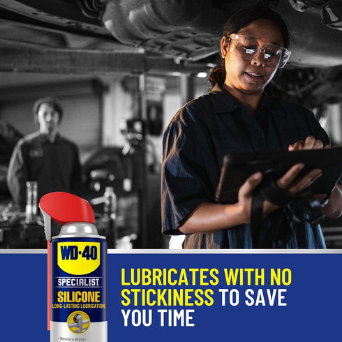 WD-40 2 Twin-Pack, 11 OZ Specialist Silicone Lubricant with Smart Straw Sprays Ways
