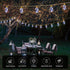 24Ft 20 Bulbs,Solar 8 Solar Outdoor String Lights Vintage Hemp Rope Solar Lights with Shatterproof Powered Patio String