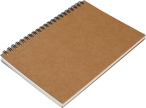 TWONE 3 Packs Brown Soft Cover Notebook with 100 Ruled Pages, 50 Sheets, 8.25 x 5.55 inch for Home School Travel
