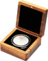 Single Walnut Wood Challenge Coin Presentation Display Box Storage Case Square 8cm