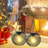 2 Pack, Solar Lantern Outdoor, Upgraded Hanging Lights Outdoor Garden Metal Lanterns Decorative Lighting Powered
