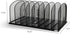 Safco Onyx Desk Organizer with 8 Vertical Sections, Steel Mesh File Organizer for Home and Office