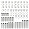 MECCANIXITY Lamp Pipe Kit with Lock Nuts Teeth Washers 1/8IP Thread Fasteners Assortment