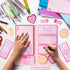 L1rabe Preppy Sticky Note Set, 550 Sheets Y2K Smile Face Self-Stick Notes Pads, Back to School Pink Sticky Notes for