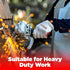 SAFETY Non-Slip 10 Pairs Red Latex Cotton Work Gloves, Nitrile Dipped & Rubber Palm Coated