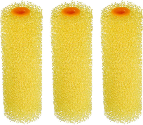 uxcell Paint Roller Cover 4 Inch - Medium Texture Sponge Brush for Household Wall Painting Treatment, 3Pcs