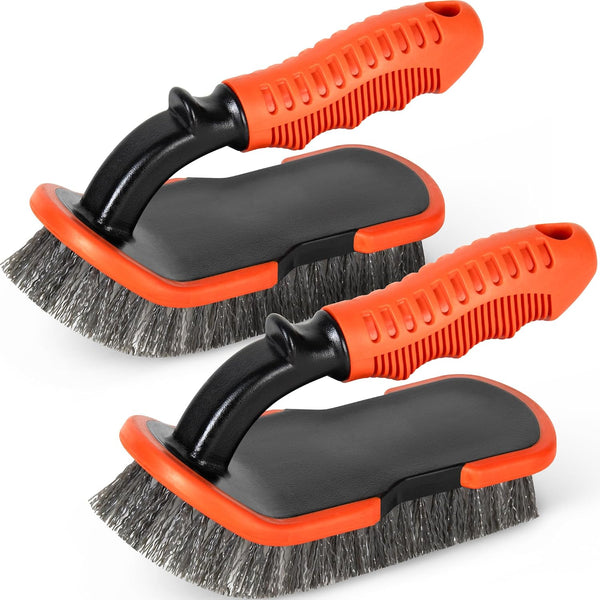 DecorRack 2 Pack Cleaning Brush, Heavy-Duty Scrub Brush with Ergonomic Handle for