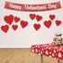 Beistle 5"-12" Red Paper Glittered Heart Cut Outs for Valentine's Day Classroom Bulletin Board and Craft Supplies