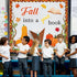 Fall into a Good Book Bulletin Board, Classroom Decorations with Pumpkin Cutouts and Autumn Maple Leaves