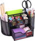 EOOUT Desk Organizer, Pencil Holder for Desk, Mesh Office Desk Accessories with 8 Compartments and 1 Drawer