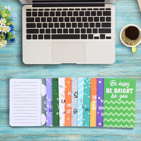 Zonon 24 Pcs Mini Colorful Notebooks, Funny Motivational Journals, Small Pocket Notepads for Kids, Travel