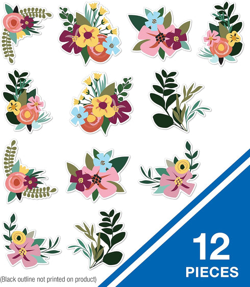 Carson Dellosa Grow Together 12-Piece Jumbo Garden and Flower Bulletin Board Cutouts, Large Greenery Cutouts for Bulletin Board, Garden and Greenery Classroom Décor by Carson Dellosa Education