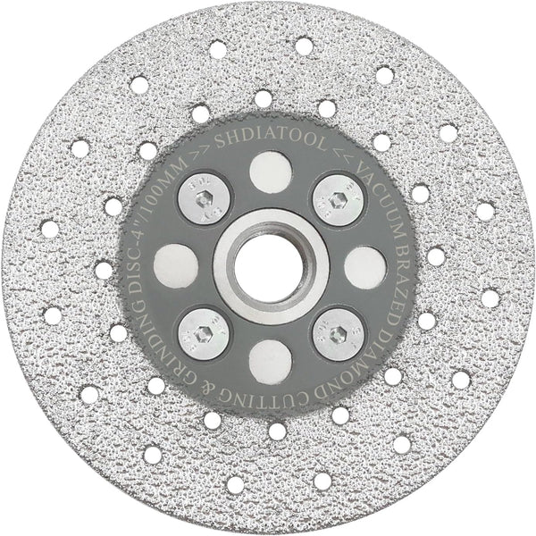 SHDIATOOL Diamond Granite Cutting Wheel for Marble Quartz, 4 Inch Fast Cutting Disc for Angle Grinder with 5/8-Inch-11