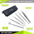 CynaMed Dental Tools Set - 6PC Stainless Steel Dental Pick, Tooth Scraper, Plaque Remover for Oral Care