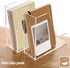 SANRUI 2 Pack Acrylic Magazine File Holder, Vertical Desk Organizer, Clear Document Rack for Office, Home Workspace
