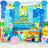10" 6 ADLKGG Jellyfish Paper Lanterns Lamps - Gradient Blue Under the Sea Party Decorations for Mermaid Theme Birthday
