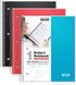 Dunwell 3-Pack 1-Subject Notebook - College Ruled, 100 Sheets (200 Pages), Red, Blue, Black Spiral Notebook 8.5 x 11