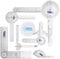 ASA TECHMED Goniometer Complete Set 6 Pieces + Body Measuring Tape for Physical Therapy, Occupational Therapy, Fitness