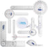 ASA TECHMED Goniometer Complete Set 6 Pieces + Body Measuring Tape for Physical Therapy, Occupational Therapy, Fitness