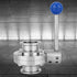 AHANGYGER 1.5 Inch 304 Lever Type Stainless Steel Sanitary Valve, Clamp Style Water and Oil Control Valve, Pull Handle