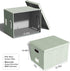 Oterri File Organizer Box with Lid - Portable Hanging File Box for Letter/Legal Storage, Green (1 Pack)