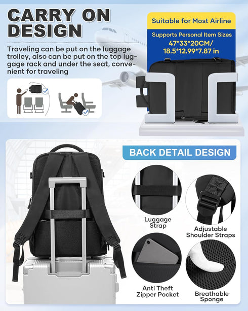 VGCUB Backpack Vacpack Daypack Backpacks Vacuum Travel with Pump System Storage Compression Carry on Laptop Work