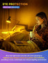 Bulb, Bulbs 1900K Bulbs 60W E26 A19 Bulbs 2 Pack Sleep Light Amber Light for Sleep Therapy, Blue Light Blocking, Dim