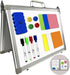 Whiteboard Set, 16 x 12" Foldable Dry Erase Board with Eraser, Markers, Magnets, and Labels
