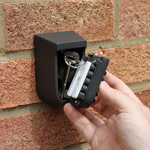 Exterior Outdoor Waterproof Hide Wall Mounted Key Safe Box - House use Key Storage Lock Box,Key Lock Box(Black) by YA MI