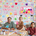TaoBary 85 Pcs Valentine's Day Bulletin Board Set, 3D Heart Honeycomb Owl Love Truck Cutouts for School Party