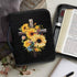 Bird Flower PU Leather Bible Covers for Women, Large Waterproof Bible Holder Case with Handle, Bible Organizer Bag for