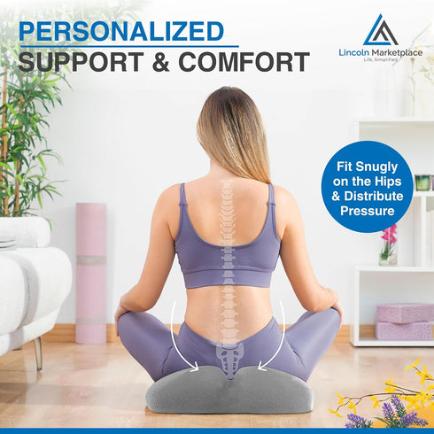 Generic Extra-Dense Memory Foam Seat Cushion Ergonomic Design for Pain Relief, Posture Support & Pressure Reduction