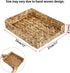 BTSKY Multipurpose A4 File Tray, Natural Water Hyacinth Desk Organizer for Letter Size Documents, Office, Bathroom