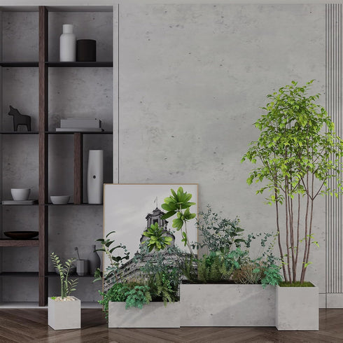 12x118 inch Light Grey Concrete Wallpaper, Peel and Stick Cement Contact Paper for Modern Industrial Style Decorative