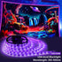 80ft 1440 12V 3 THECHAM Black Light Strip with Remote, LEDs, Flexible Blacklights for Glow Party, Adjust Brightness