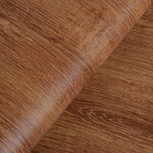 80" 16" Decorative Walnut Wood Grain Wallpaper, x Peel and Stick Self-Adhesive Removable Red Oak Contact Paper
