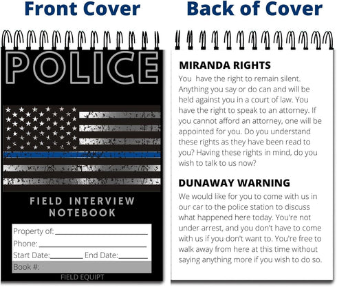Law Enforcement Incident Report Notepads, 6 Pack, Sheriff, Security & Police Gear, EDC Officer Notebook