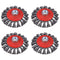 4 Pack 4 Inch Twist Knotted Wire Wheel Brush for Angle Grinder with 5/8 Inch-11 Threaded Arbor for Heavy-Duty