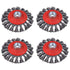 4 Pack 4 Inch Twist Knotted Wire Wheel Brush for Angle Grinder with 5/8 Inch-11 Threaded Arbor for Heavy-Duty